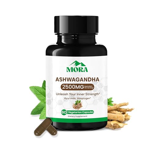 Well Being Mora Ashwagandha Capsules – Vegan Adaptogen for Stress, Energy & Mood Support I Hypoallergenic I Herbal Stress Relief I 60 Vegan Dietary Capsules
