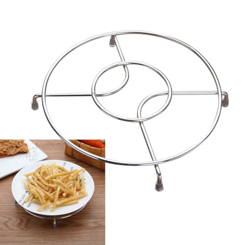 Rejilla para cocina al vapor y soporte de acero inoxidable 8