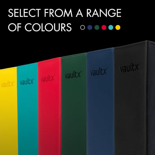 Image of Vault X Large Ring Binder, 900 Cards, fits 9 Pocket Pages, Exo-Tec Material, 3 D-Ring Folder, for Trading Cards (Blue)