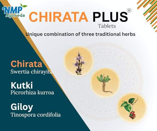 Image of Chirata plus Tablets are a unique & powerful liver detoxifier,A combination of Chirata, Kutki & Giloy 600 mg uncoated tablet, A perfect liver detoxifier,pack of 60 tablets
