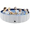 Juegoal 63″x 12″ Foldable Dog Pool for Large Dogs – Ultimate Fun and Cooling Experience