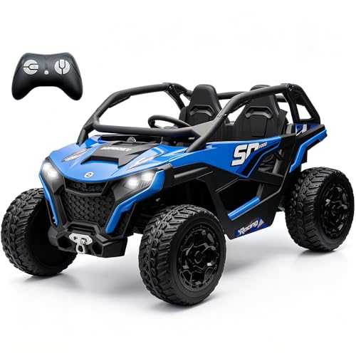 sopbost XL 24V Real 2 Seater Kids UTV Ride-On Car with...
