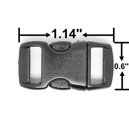 LIHAO Fibbie Plastica, 120 Pezzi 3/8 Fibbie a