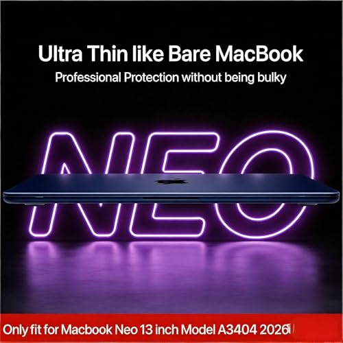 Se7enline for MacBook Neo Case 13 Inch 2026 with A18 Pro Chip Model A3404, Blue Hard Shell with Keyboard Cover, Lightweight Scratch & Fingerprint Resistant 100% Match Official Color, Matte Indigo — view 5
