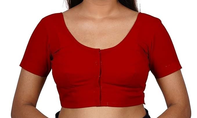 Paresh Daily Use Cotton Blouse Red-image-29