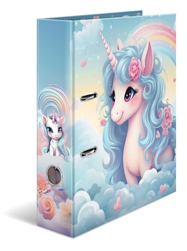 Classeur A4 Happy Licorne HERMA lot de 5 grands classeurs scolaires à levier