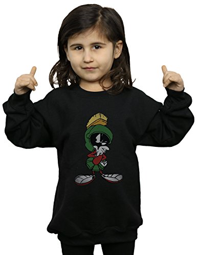 Image of Absolute Cult Looney Tunes Girls Marvin The Martian Pose Sweatshirt 12-13 years Black