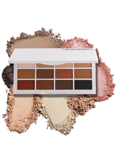 REAL BEAUTY Professional Eyeshadow Palette 12 Colours Neutral Nude Matte Shades with Mirror