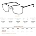 ProEyes Longitude 3, Progressive Blue Light Blocking Screwless Lightweight Readers, Anti-Reflective Resin Lens, 0 Power on Top Lens (Black, 1.00 x)