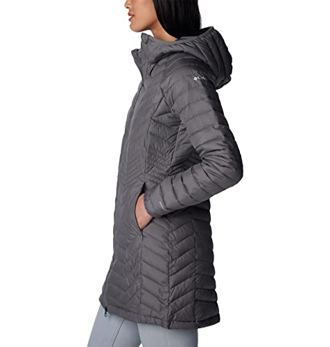 Columbia Jaqueta feminina Powder Lite, cinza cidade, grande
