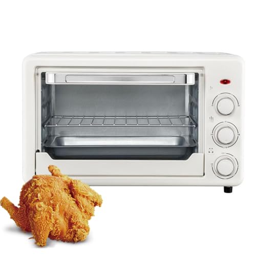Mini Horno Eléctrico, Horno de Encimera Pequeño de 22L con Control de Temperatura, para Hornear y Asar