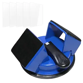 Floor Gap Fixer Tool – Heavy Duty Flooring Gap Repair with 45° Striking Surface, Strong Suction Cup & 5 Extra Sticky Pads, Ideal for Laminate, Vinyl, Wood