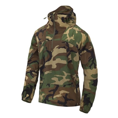 Helikon-Tex WINDRUNNER Windshirt, US Woodland Camo, Hooded Rain Jacket