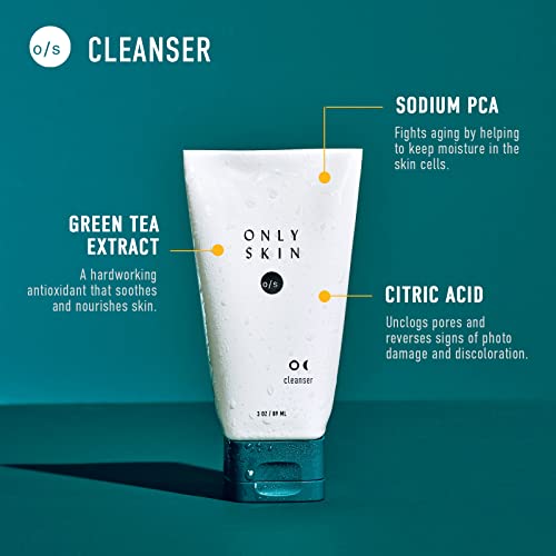 Only Skin Men's Foaming Face Wash Cleanser (3 Ounce) With Green Tea Extract & Citric Acid, Paraben-Free #TOP2