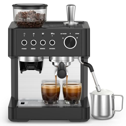 Kismile 20-Bar Espresso Machine with Grinder, Expresso Coffee Machines…