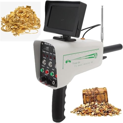 Detector de metales de mano para caza de tesoros, rango de búsqueda de 1000 m, profundidad de 30 m, pantalla HD para detectar cobre, plata, oro, diamantes