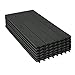 Price comparison product image WOLTU 6 x WPC Composite Decking Boards 30 x 60 cm (1 m²) Interlocking Wood Effect Terrace Tiles Flooring with Click System, Anthracite, GTF005an