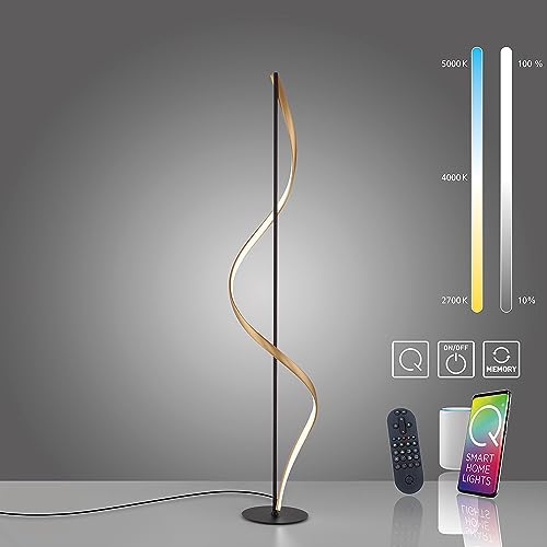 Led Stehleuchte Q-Swing in Anthrazit 24W 2940lm - Anthrazit - Q-smart