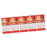 STOBOK 5 Stück 2023 Jahr Des Kaninchens Kalender 2023 Tischkalender Chinesischer Astrologiekalender Wandkalender Bürokalender Schreibtisch Für Büro Tischdekoration Wandkalender