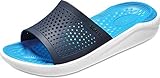 Estilo sandalias. Crocs LiteRide Slide, Sandalias de Punta Descubierta Unisex Adulto, Azul (Navy/White 462), 42/43 EU