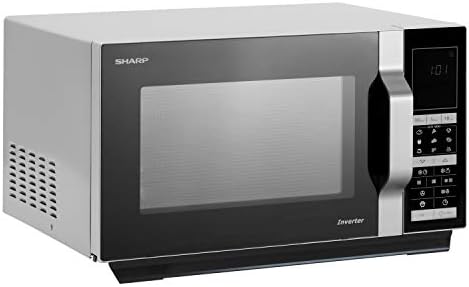 Sharp R890S Combination Flatbed Microwave Oven with inverter, 28 Litre capacity, 900W, Silver
