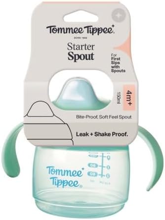 Tommee Tippee Superstar Sippee, Weaning Sippy Cup for Babies with INTELLIVALVE Leak and Shake-Proof Technology and BACSHIELD Antibacterial Technology, 4m+, 190ml, Pack of 1, Green