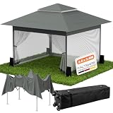Huracan Pop Up Pavillon 3,6x3,6 Wasserdicht Stabil Winterfest...