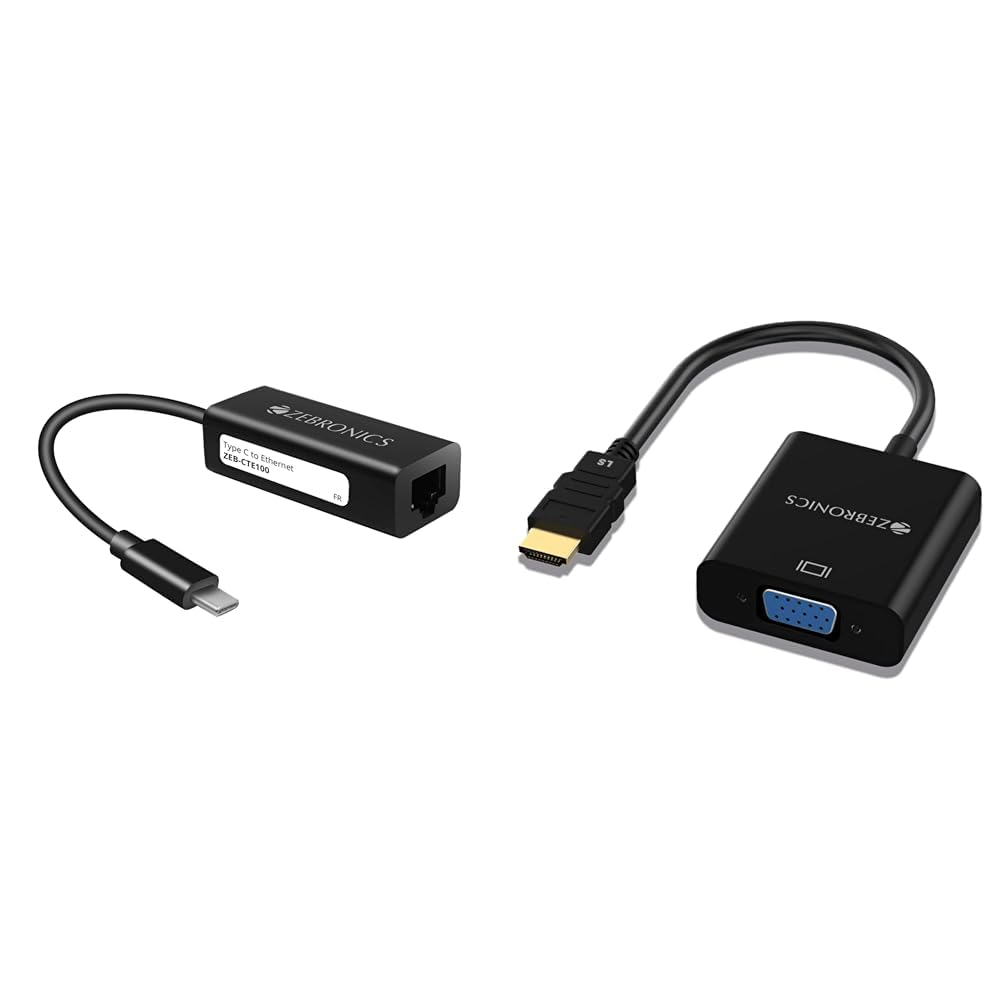 ZEBRONICS Zeb-CTE100 Type C to RJ45 Ethernet LAN Adapter, Up to 1000 Mbps, for Windows/Mac/Linux (Bl-picture-22