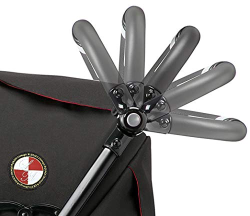 Close-up of the Graco CitiLite R Stroller handlebar mechanism, showing multiple adjustable positions.