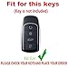 TECART Car Key Fob Cover Fit For Chery Omoda 5 Tiggo 7 Tiggo 8 Tiggo 8 Pro for Jaecoo 7 Key Protector Cover Case Zinc alloy Key Holder 4 Buttons Black