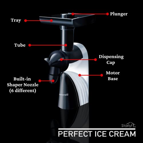 Starlyf Eismaschine Perfect Ice Cream, 100% natürliche Eiscreme, natürliche Eisdesserts, Joghurt und Sorbet, Eisdessertmaschine, Joghurtbereiter, glutenfrei – Bild 5