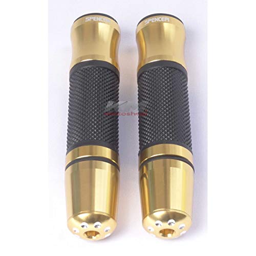 Manopla Esportiva Mod Jupter c/peso guidão Aluminio Tipo Rizoma Honda Suzuki Yamaha Dourado claro