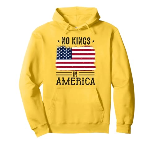 No Kings in America flag Protest Save Democracy Pullover Hoodie