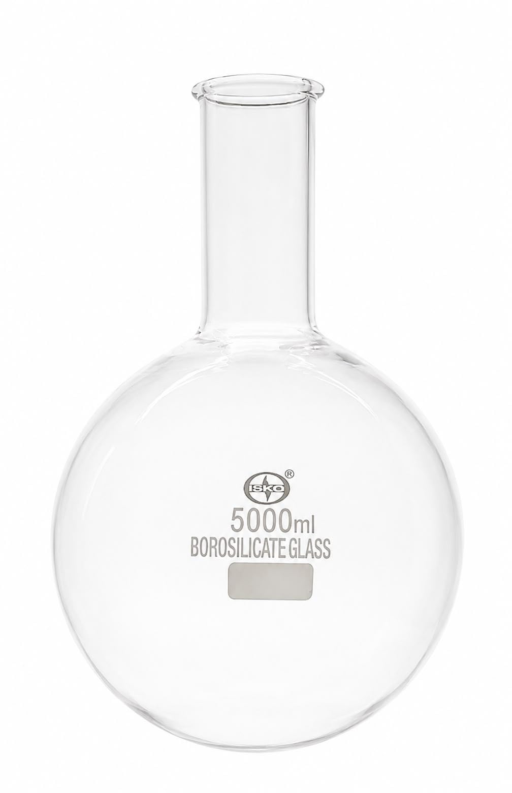 ISKO® Borosilicate Glass Round Bottom Flask or boiling flask 5000ml without joint (1 pc)-image-44