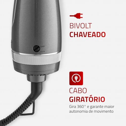 Escova Secadora Space Shine, Mondial, Grafite, 1300W, Bivolt - ES-20