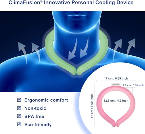 TILAKVENTURE Neck Cooling Ring, Pink, Neck Cooler, Ring Style, Accessories, Plastic, Cooling Relief, Safe to Use - Image 2