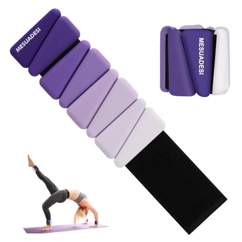 Wrist Weights for Women, Set of 2 Adjustable Ankle Weights Wearable Arm and Leg Wrist Weights for Walking Yoga Pilates Running Dance Gym 1Lb Each (Gradient Purple)