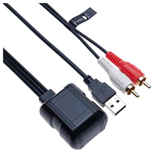 Universal Bluetooth to 2 Two RCA Male Powered by USB Cable 5V - Aux for Amplifiers Amp, Car Stereo Radio, HiFi, Wireless Adapter Dongle Transmitter for Mp3 Music | Receiver Module for Phones, Tablets