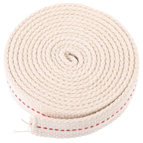 Housoutil Mecha de Algodón para Lámpara de Aceite de 1 Pulgada y 6.6 Pies, Reemplazo Buena Absorción de Aceite, Accesorio para Lámparas de Queroseno Beige