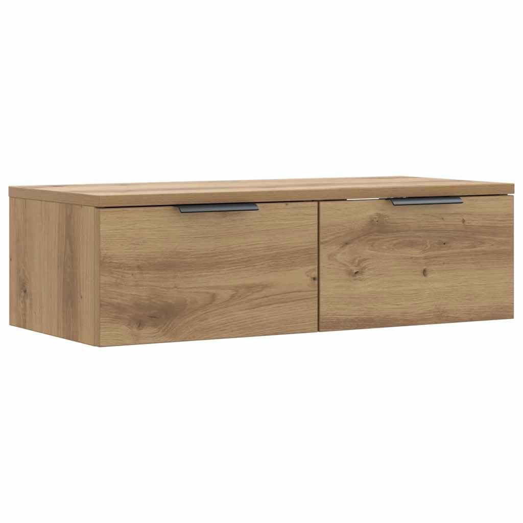 vidaXL Armadietto a Muro Rovere Artigianale 68x30x20 cm in Truciolato, Mobile pensile, mobiletto a Muro, armadietto a Parete, Mobile a Muro