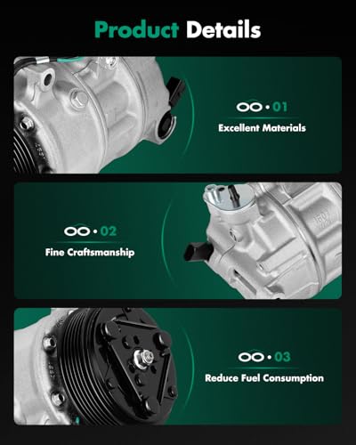 Image of SCITOO AC Compressor fit for Volkswagen for Beetle 1.8L 2015-2017 | Fast Cooling, Ultra Low Noise (≤72 dB)Air Conditioner Compressor with Clutch, Easy Installation, 1K0820808H 158506
