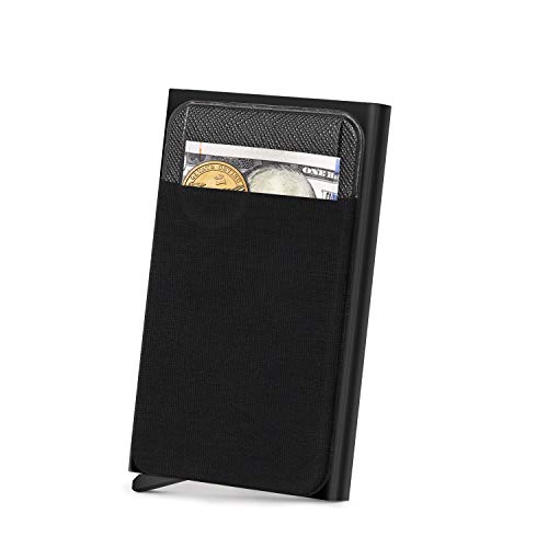 Minimalistischer Kartenetui aus Aluminium mit RFID für 8 Karten mit Mini-Geldbörse für Herren?Schlank und Leicht als Tradition