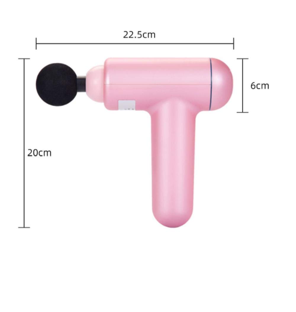 Pistolet do masażu sportowcy ulga w bólu relaks, elektryczny mini pistolet do powięzi, wibracyjny pistolet do masażu mięśni-czerwony, super cichy silnik bezszczotkowy (srebrny)