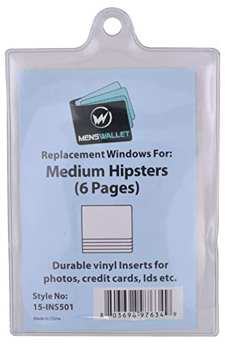 Set of 2 Hipster Bifold Staggered Plastic Inserts Wallets Side Load by Marshal