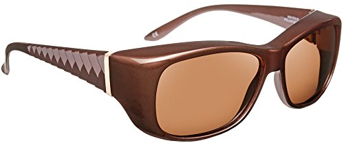 Haven Fitover Sunglasses Morgan in Mocha & Polarized Amber Lens