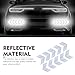 Bawkars 10 PCS Car Arrow Reflective Stickers, 1.97