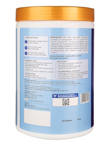 Image of PediaGold Nutrition Mix Powder for Children | For 2-14 Years | Vanilla-950g | Zero Sucrose | 6g protein per serving | Supports Overall Health Boosts Immunity | Nutritional Supplement for Kids Growth