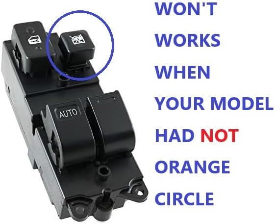 Miniatura 7 de Botón maestro de control para ventanas eléctricas del lado del conductor, compatible con Toyota Tundra 2000-2006Tacoma 2001-2011Sienna 98-01Solara