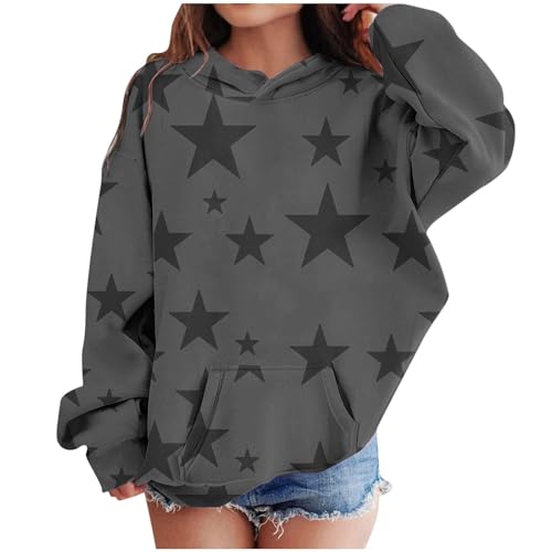Plus Size Hooded Sweatshirts For Kids Fall Fashion Casual Sweatshirt Star Graphic Printed Unisex Long Sleeve 2025