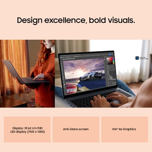 Image of Samsung Galaxy Book4 (Gray, 8GB RAM, 512GB SSD) | 15.6 inch Full HD Screen | Intel Core i5 1335U Processor | Windows 11 Home | MS Office 2021 | Fingerprint Reader | Intel Iris XE Graphics | RJ45 LAN Port